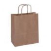 Apli Pack de 50 Bolsas Kraft - Alta Resistencia - Asas Rizadas - Reutilizables y Reciclables - Color Marron