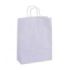 Apli Pack de 50 Bolsas Kraft - Alta Resistencia - Asas Rizadas - Reutilizables y Reciclables - Color Blanco