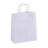 Apli Pack de 50 Bolsas Kraft - Alta Resistencia - Asas rizadas - Reutilizables y reciclables - Color Blanco