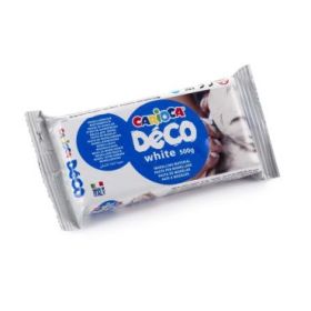 Carioca Deco 500gr Pasta de Modelar - Apta para Todas las Tecnicas de Modelaje - Endurece al Aire sin Coccion - Facil de Alisar - Color Blanco
