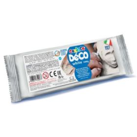 Carioca Pasta de Modelar 1000gr - Apta para Todas las Tecnicas de Modelaje - Endurece al Aire sin Coccion - Facil de Alisar - Color Blanco