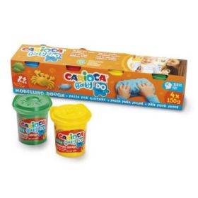 Pack Carioca Baby Do Pasta de Modelar +1 4X150ml - Super Ligera - Elastica y Maleable - Ideal para Primeras Experiencias Tactiles - Se Seca al Aire - Color Varios