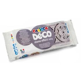 Carioca Deco Plastilina de 250gr - Se Endurece al Aire - Facil de Alisar - Color Blanco