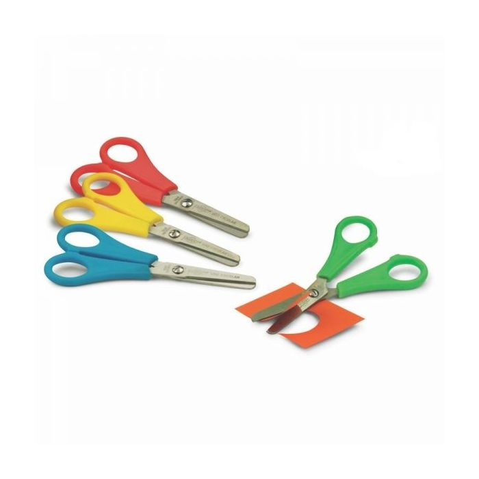 Faibo Tijeras Escolares 13cm - Punta Redonda - Acero Inoxidable - Colores Surtidos