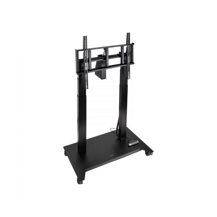 Tooq Uros Soporte de Suelo con Ruedas Electrico para Pantallas de 52-84" - Regulacion Electrica de Altura e Inclinacion - Peso Max 100kg - VESA Max 600x500 - Color Negro