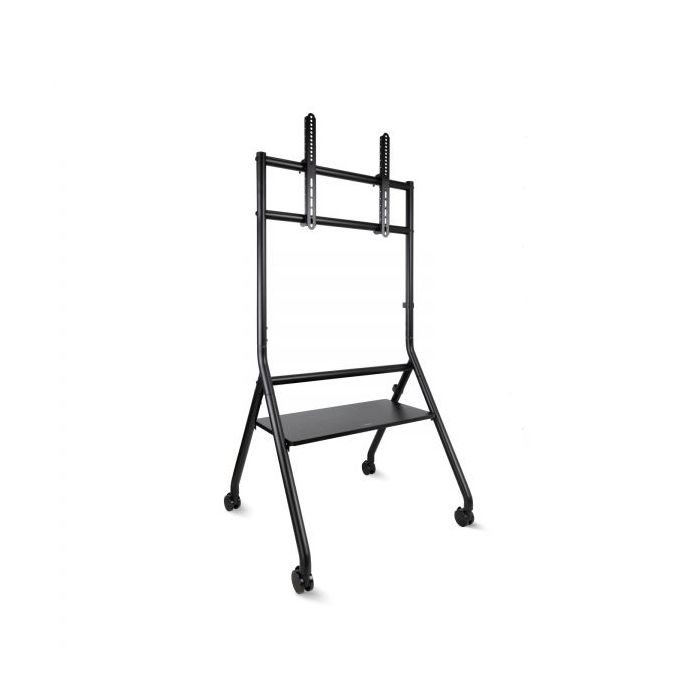 Tooq iDreams Soporte de Suelo con Ruedas para Pantallas de 37-86" - Bandeja Inferior Multiusos - Ruedas con Sistema de Bloqueo - Gestion de Cables - Peso Max 80kg - VESA Max 600x400 - Color Negro