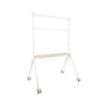 Tooq iLove Soporte de Suelo con Ruedas para Pantallas de 49-80" - Bandeja Inferior Multiusos - Ruedas con Sistema de Bloqueo - Gestion de Cables - Peso Max 50kg - VESA Max 600x400 - Color Blanco