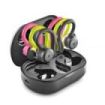 NGS Artica Jogger Auriculares Deportivos Bluetooth 5.3 TWS - Incluye 3 Sujeciones de Silicona de Diferentes Colores - Manos Libres - Autonomia hasta 10h - Base de Carga - Resistencia IPX7