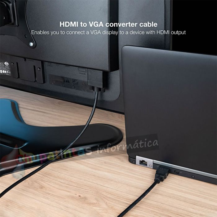 Nanocable Cable Conversor HDMI a VGA, HDMI/M-VGA/M 1.8m - Color Negro-4