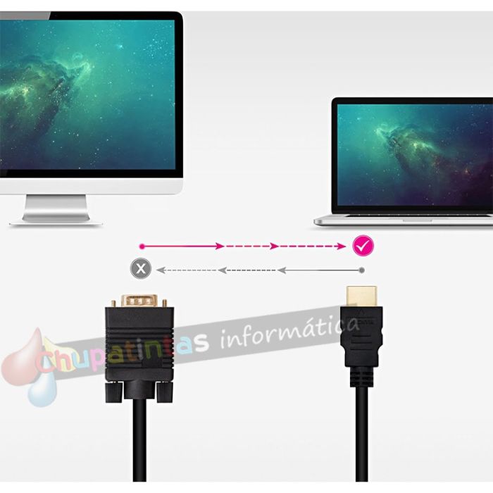Nanocable Cable Conversor HDMI a VGA, HDMI/M-VGA/M 1.8m - Color Negro-5
