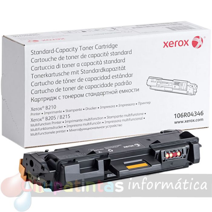 Xerox B205/B210/B215 Negro Cartucho de Toner Original - 106R04346