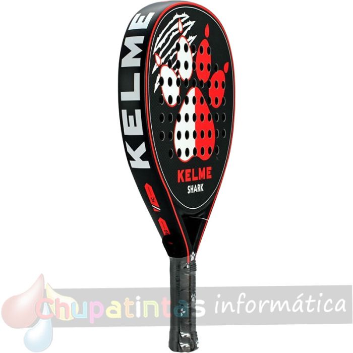 Kelme Shark Pala de Pádel - Forma Mixta - Marco 100% Carbono - Cara 100% Fibra de Carbono - Núcleo Xtra Soft Eva-2