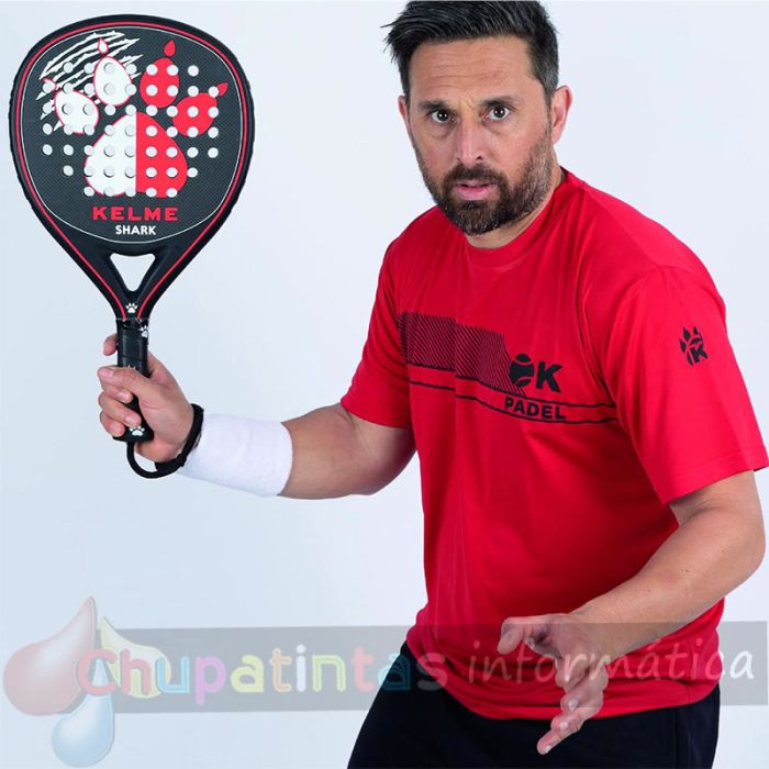 Kelme Shark Pala de Pádel - Forma Mixta - Marco 100% Carbono - Cara 100% Fibra de Carbono - Núcleo Xtra Soft Eva-3