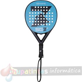 Set Coyote Pala de Pádel - Forma Redonda - Marco y Cara 100% Fibra de Vidrio - Núcleo Goma Black Eva XtraSoft-1