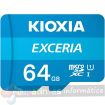 Kioxia Exceria Tarjeta Micro SDXC 64GB UHS-I Clase 10 con Adaptador