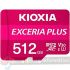 Kioxia Exceria Plus Tarjeta Micro SDHC 512GB UHS-I U3 V30 A1 Clase 10 con Adaptador-1