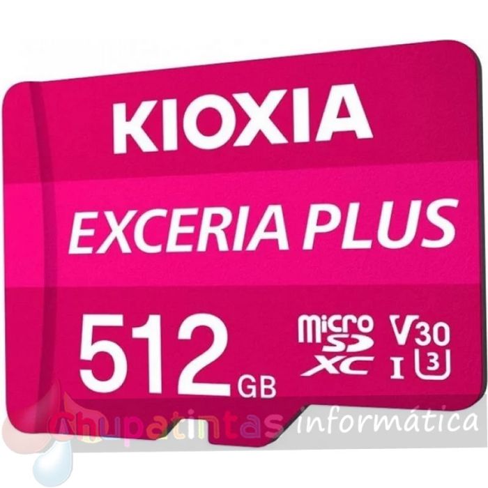 Kioxia Exceria Plus Tarjeta Micro SDHC 512GB UHS-I U3 V30 A1 Clase 10 con Adaptador-2