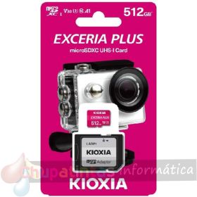 Kioxia Exceria Plus Tarjeta Micro SDHC 512GB UHS-I U3 V30 A1 Clase 10 con Adaptador-3