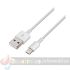 Aisens Cable Lightning a USB 2.0 - Lightning/M-USB A Macho - 1.0m - Color Blanco-1