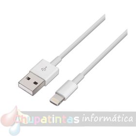 Aisens Cable Lightning a USB 2.0 - Lightning/M-USB A Macho - 1.0m - Color Blanco-1