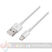 Aisens Cable Lightning a USB 2.0 - Lightning/M-USB A Macho - 1.0m - Color Blanco