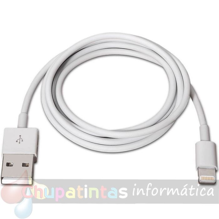 Aisens Cable Lightning a USB 2.0 - Lightning/M-USB A Macho - 1.0m - Color Blanco-2