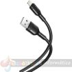 XO Cable de Conector Lightning - Longitud 1 Metro - Carga y Transmision de Datos de Alta Velocidad - 5V, 21A - Cable de Silicona Suave y Duradero - Tacto Confortable - Color Negro