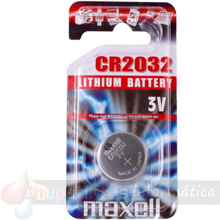 Maxell Pack de 1 Pila Litio de Botón CR2032 3V-1