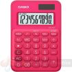 Casio MS7UC Calculadora de Escritorio - Tecla Doble Cero - Pantalla LCD de 10 Digitos - Solar y Pilas - Color Rojo