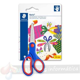 Staedtler Noris 965 Tijera Escolar de Seguridad - Agarre Ergonómico Suave - Cuchillas Romas - Longitud 14cm-1