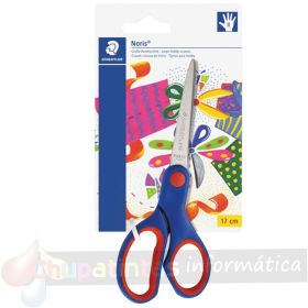 Staedtler Noris 965 Tijera Escolar - Acero Inoxidable - Agarre Ergonómico  - Color Azul-1
