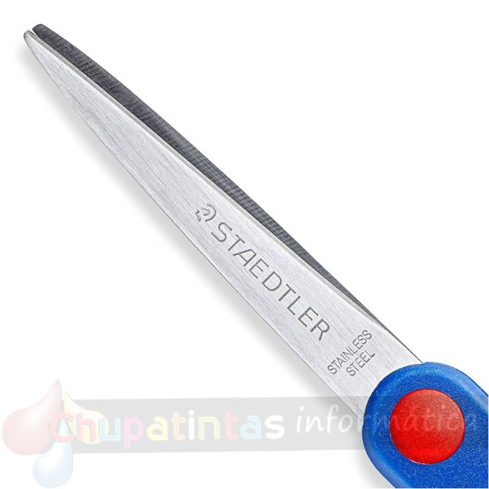 Staedtler Noris 965 Tijera Escolar - Acero Inoxidable - Agarre Ergonómico  - Color Azul-4