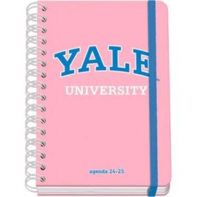 Dohe YALE Pink Lady Agenda Escolar Espiral Wire?o A5 - Semana Vista - Papel 80g/m2 - Cubierta de Carton Plastificado - Cierre con Goma Elastica - Color Rosa