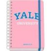 Dohe YALE Pink Lady Agenda Escolar Espiral Wire?o A5 - Semana Vista - Papel 80g/m2 - Cubierta de Carton Plastificado - Cierre con Goma Elastica - Color Rosa