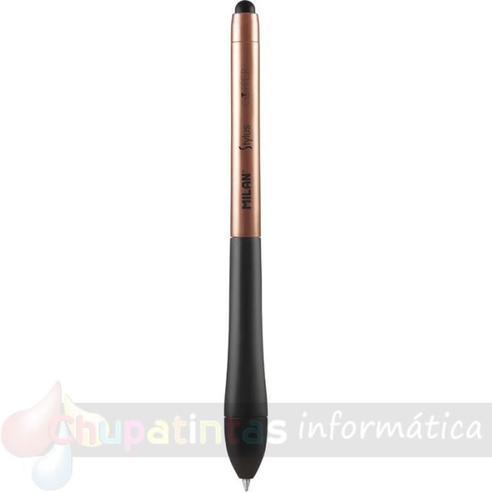Milan Stylus Copper 24 Bolígrafos Retráctiles - Punta 1mm - Puntero para Pantalla Táctil - Colores Surtidos - Tinta Azul-3