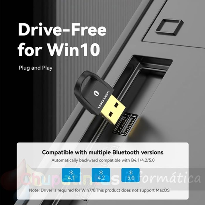 Vention Adaptador USB a Bluetooth - Color Negro-3
