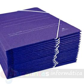 Mariola Carpeta de Cartón Sencilla Folio 500gr/m2 - Medidas 34x25x1cm - Cierre con Goma Elástica - Color Azul mate-3