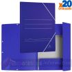 Mariola Carpeta de Carton con Solapas Folio 500gr/m2 - Medidas 34x25x1cm - Cierre con Goma Elastica - Color Azul Mate