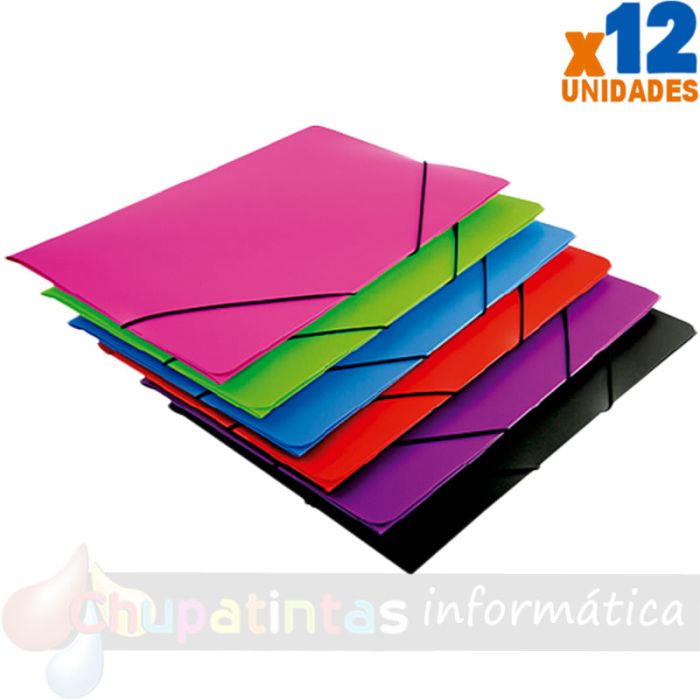 Mariola Carpeta de Polipropileno con Solapas - Formato Folio - Medidas - Cierre con Goma Elástica - Colores Surtidos-1
