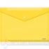 Dohe Sobre con Cierre de Broche - Tamaño Folio Plus Apaisado - Polipropileno Cristal Transparente 150 Micras - Color Amarillo