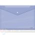 Dohe Sobre con Cierre de Broche - Tamaño Folio Plus Apaisado - Polipropileno Cristal Transparente 150 Micras - Color Morado