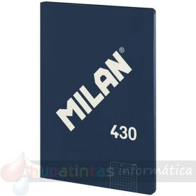 MILAN Serie 1918 Libreta Encolada Formato A4 Cuadricula 5x5mm - 48 Hojas de 95 gr/m2 - Color Azul-1