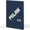 Milan Serie 1918 Libreta Encolada Formato A4 Cuadricula 5x5mm - 48 Hojas de 95 gr/m2 - Microperforado - Tapa Blanda - Color Azul Oscuro
