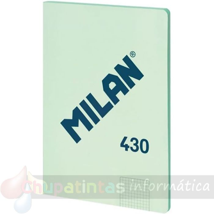 MILAN Serie 1918 Libreta Encolada Formato A4 Cuadricula 5x5mm - 48 Hojas de 95 gr/m2 - Color Verde-1