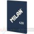 Milan Serie 1918 Libreta Encolada Formato A4 Pautado 7mm - 48 Hojas de 95 gr/m2 - Microperforado - Tapa Blanda - Color Azul Oscuro