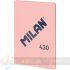 Milan Serie 1918 Libreta Encolada Formato A4 Pautado 7mm - 48 Hojas de 95 gr/m2 - Microperforado - Tapa Blanda - Color Rosa