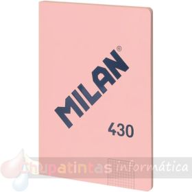 Milan Serie 1918 Libreta Encolada Formato A4 Pautado 7mm - 48 Hojas de 95 gr/m2 - Microperforado - Tapa Blanda - Color Rosa