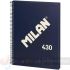 Milan Serie 1918 Cuaderno Espiral Formato A4 Cuadricula 5x5mm - 80 Hojas de 95 gr/m2 - Microperforado, 4 Taladros - Color Azul-1