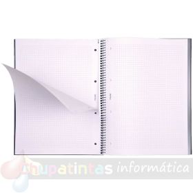 Milan Serie 1918 Cuaderno Espiral Formato A4 Cuadricula 5x5mm - 80 Hojas de 95 gr/m2 - Microperforado, 4 Taladros - Beige-3