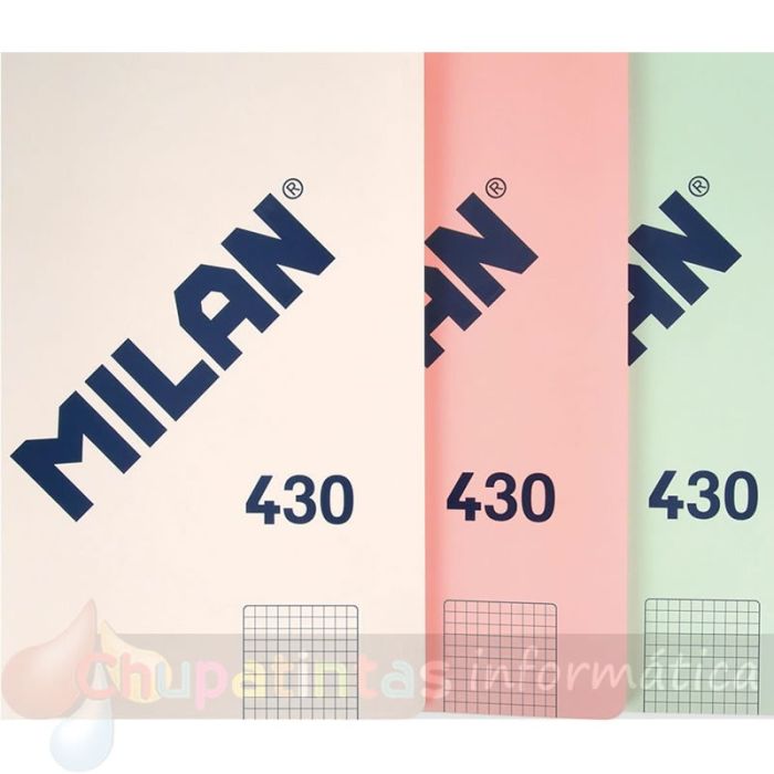 Milan Serie 1918 Cuaderno Espiral Formato A4 Cuadricula 5x5mm - 80 Hojas de 95 gr/m2 - Microperforado, 4 Taladros - Rosa-4